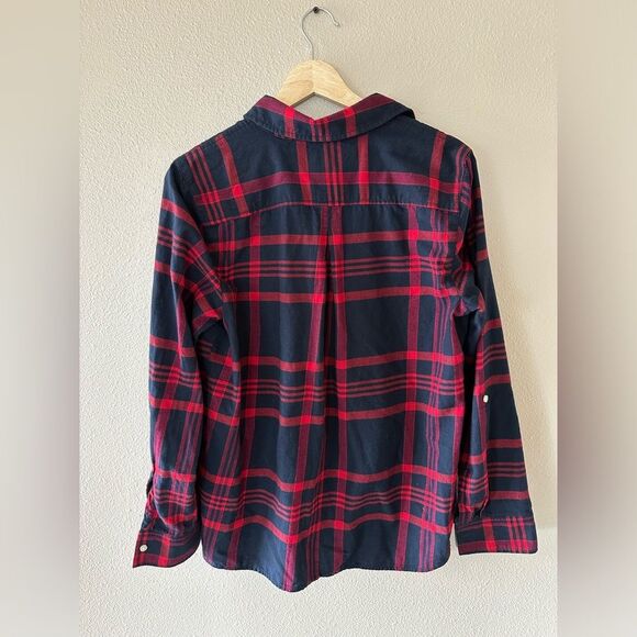 Tommy Hilfiger 100% Cotton Red Plaid Button Front Pullover Size L - Picture 6 of 6